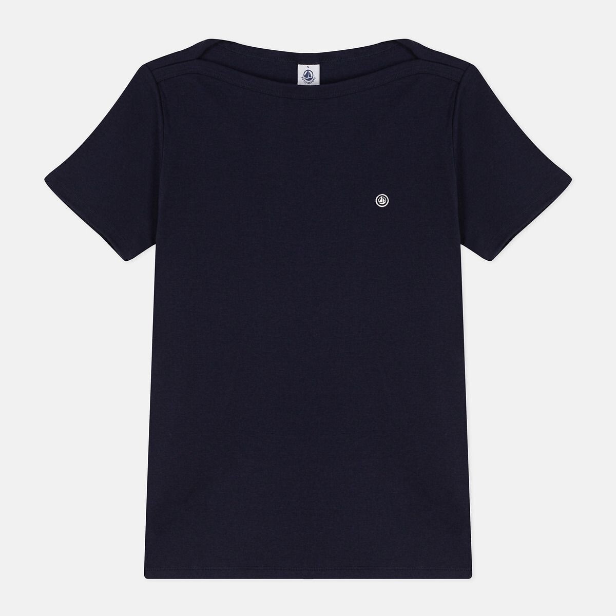 T-shirt col bateau marine, PETIT BATEAU