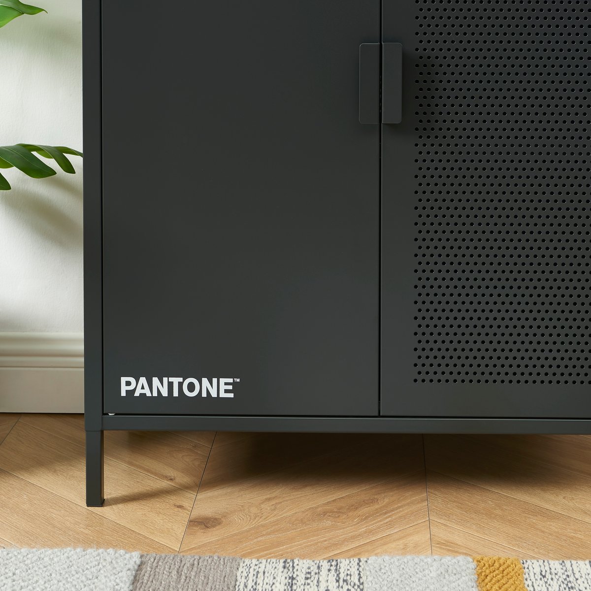 Buffet en acier gris anthracite / tcx 19-5005, PANTONE