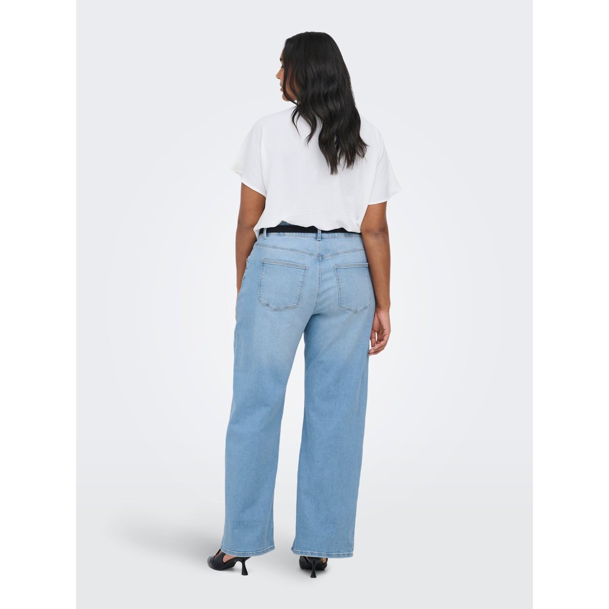 Jean À Jambe Large light blue denim, ONLY CARMAKOMA