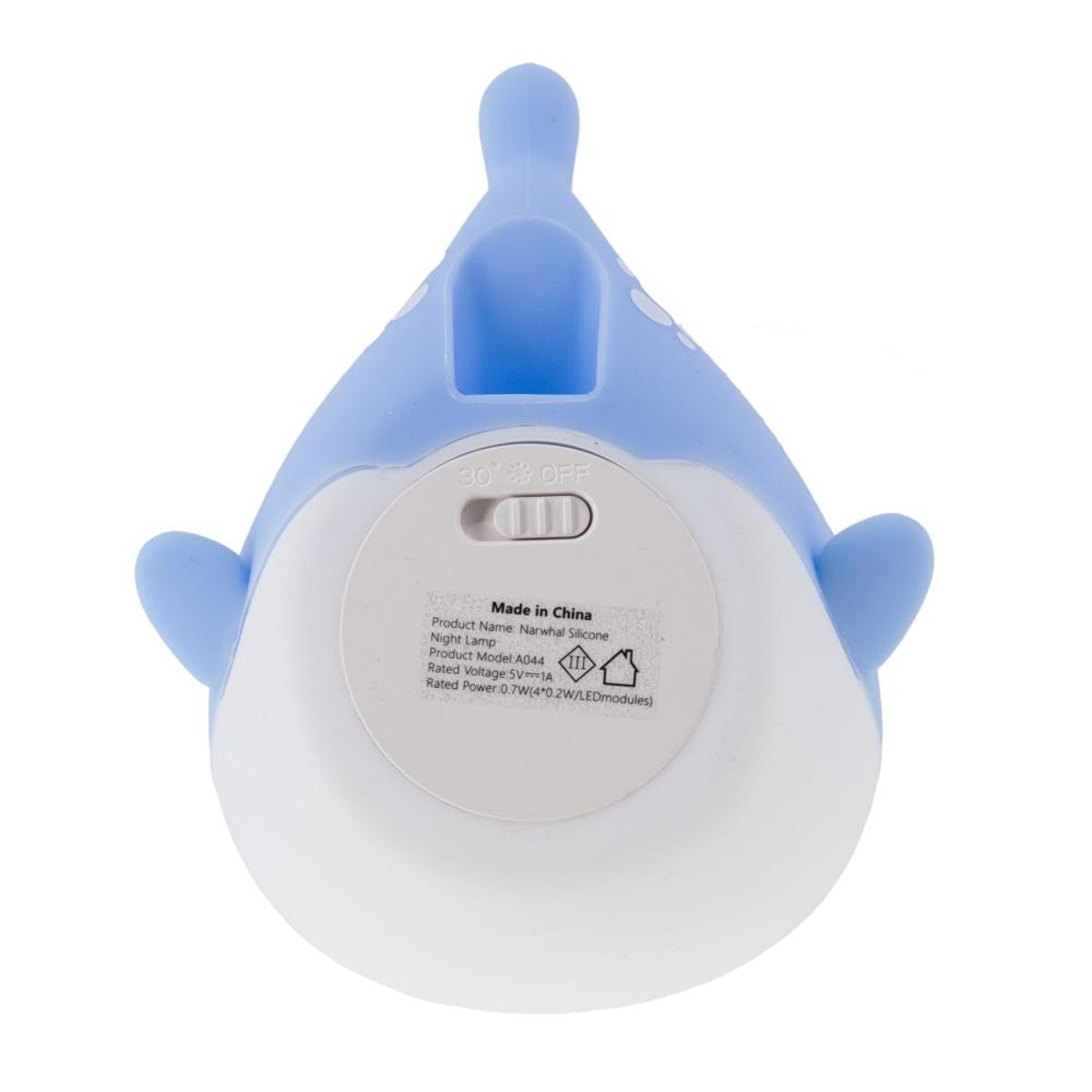 Veilleuse Baleine  rechargeable bleu, AMADEUS