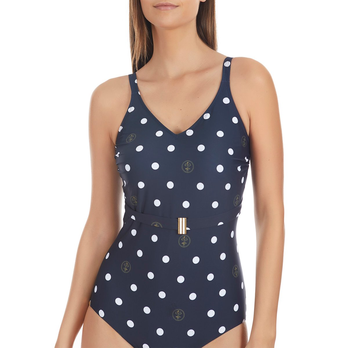 Maillot de bain 1 pièce shapewear multipositions Lunares marine bleu marine, SELMARK MARE