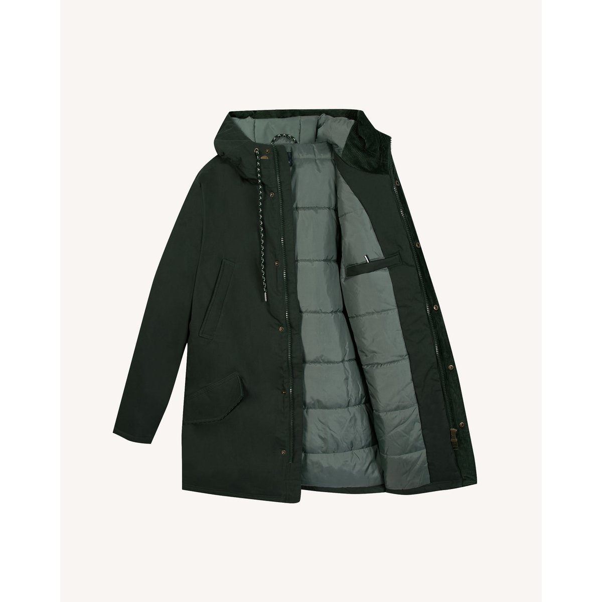 Parka coton CHEVERNY vert foncé, FAGUO