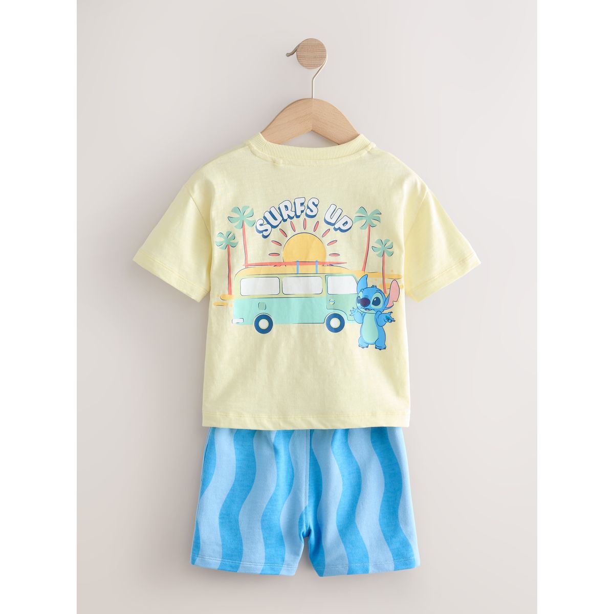 Ensemble short et t-shirt lilo stitch jaune, NEXT