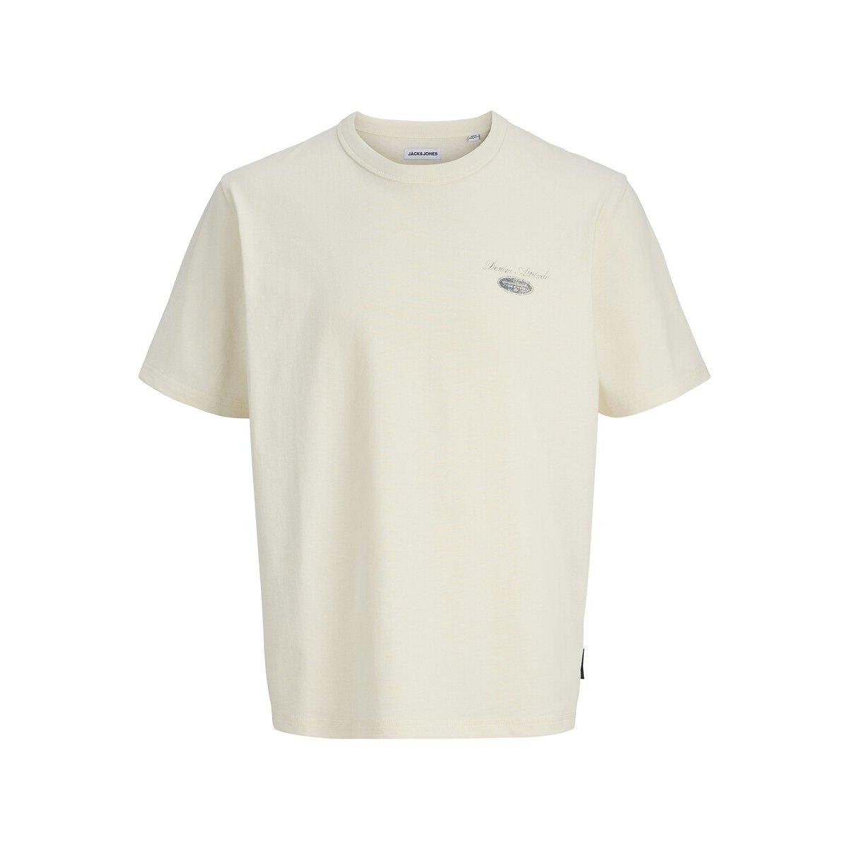 T-shirt logo dos crème, JACK & JONES