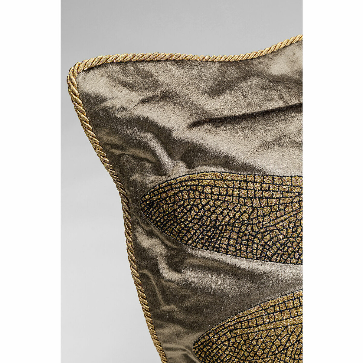 Coussin Glitter Dragenfly marron 40x40cm marron, KARE DESIGN