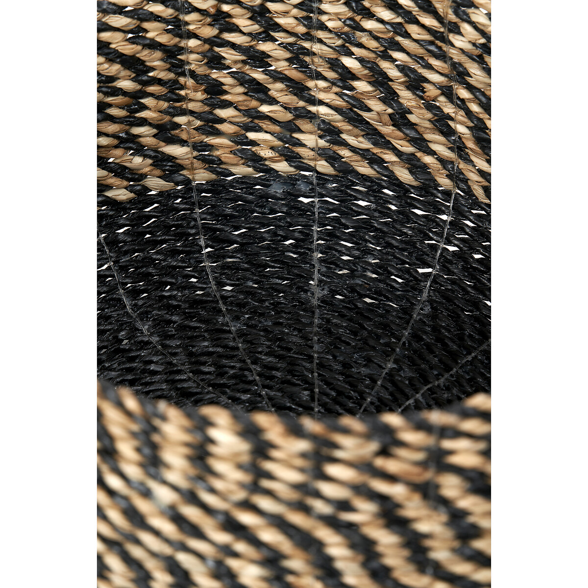 Set of 2 Natural & Black Seagrass Baskets natural/black, ÉDITÉ