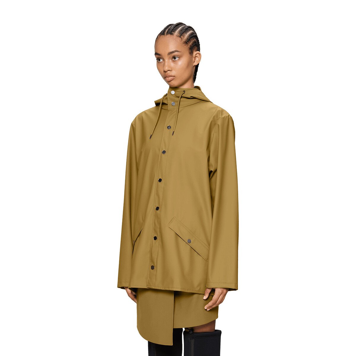 Veste imperméable à capuche unisexe, JACKET moutarde, RAINS