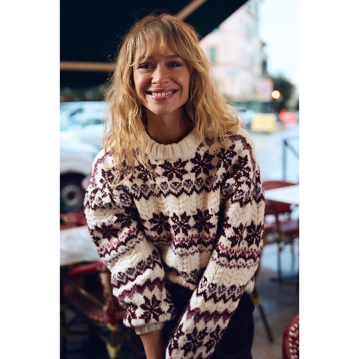 Jacquard Print Crew Neck Jumper multi-coloured, MOLLY BRACKEN