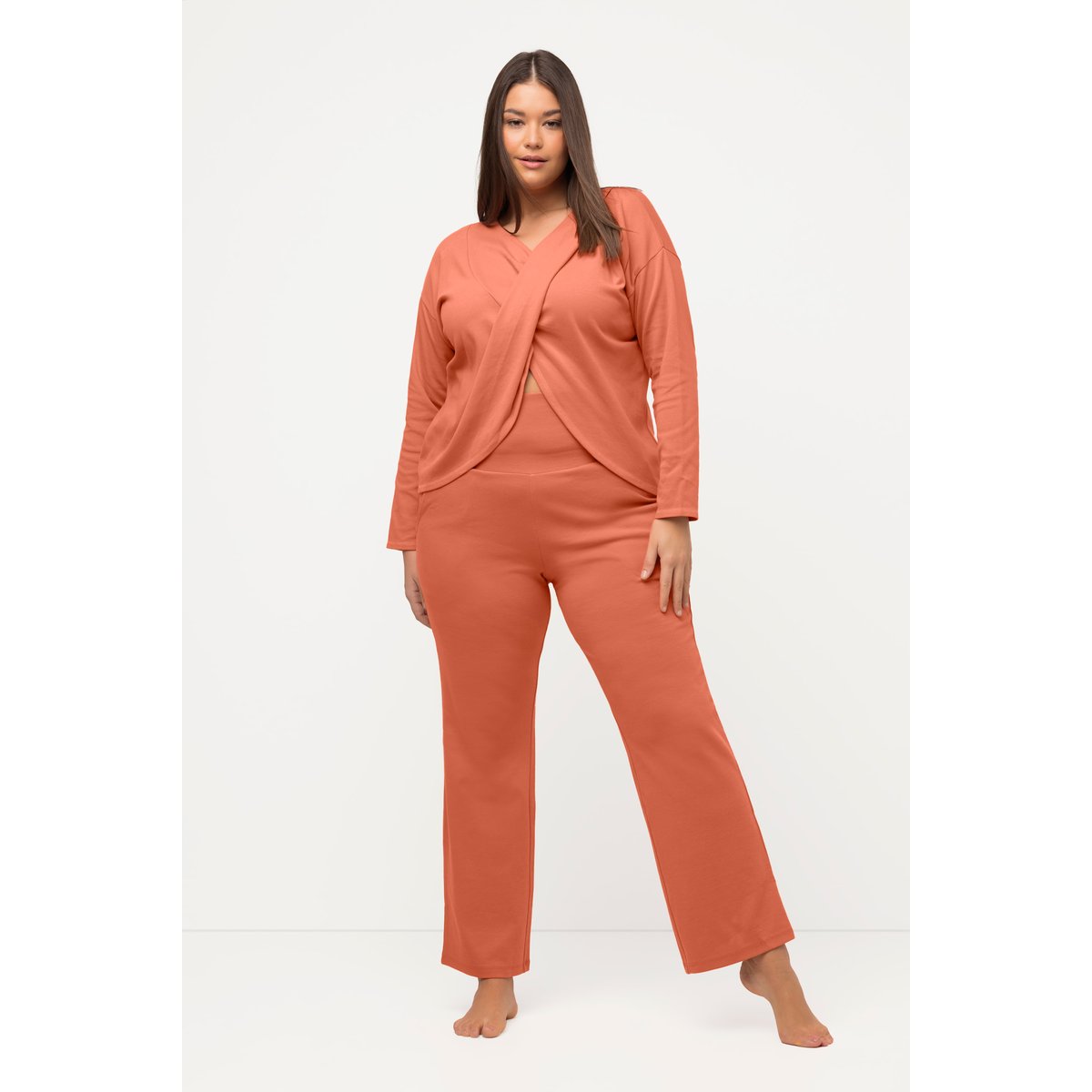 T-shirt de yoga drapé corail, ULLA POPKEN