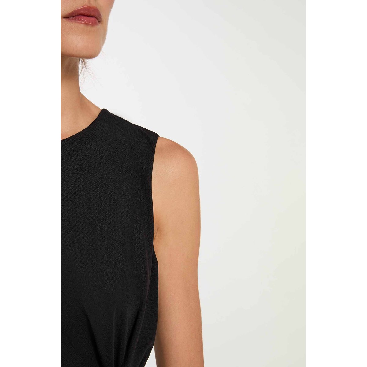 Robe longue sans manches noir, MORGAN