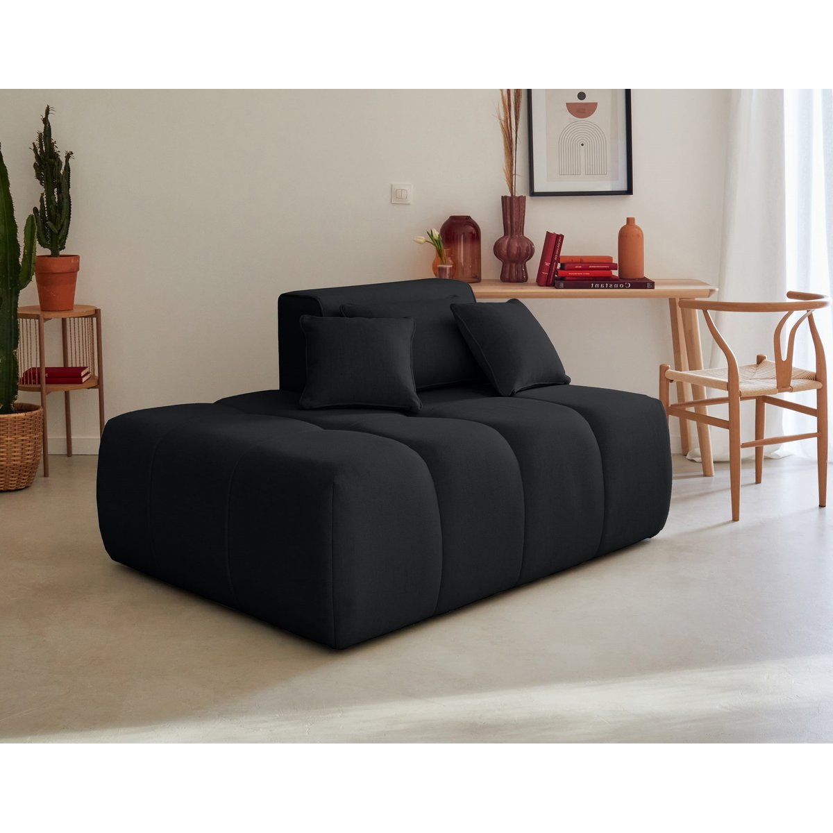 Module d'assise gauche - CARACAS noir, BEST MOBILIER