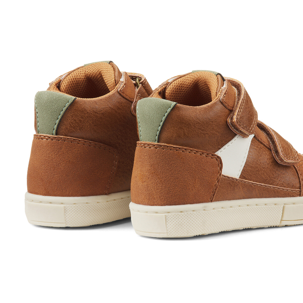 Kids High Top Trainers with Touch 'n' Close Fastening camel, LA REDOUTE COLLECTIONS