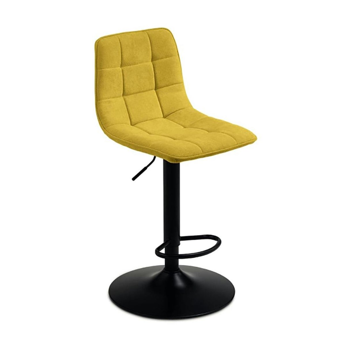 Chaise de bar réglable en tissu (lot de 2) LORA moutarde, PIER IMPORT