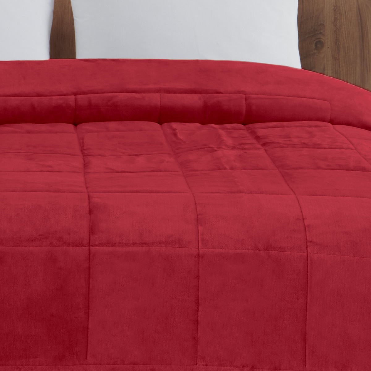 Couvre lit matelassé "tout doux" épais et chaud NISEKO cardinal, SENSEI MAISON