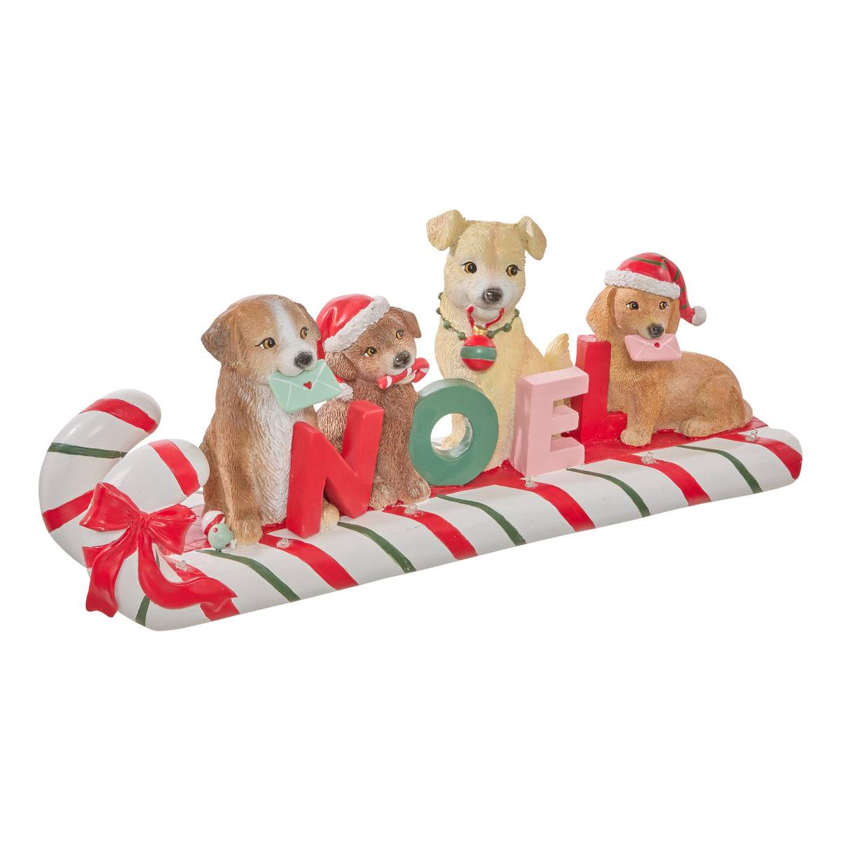 CHIEN RESINE LED CANDY L42 multicolore, FEERIC LIGHTS & CHRISTMAS