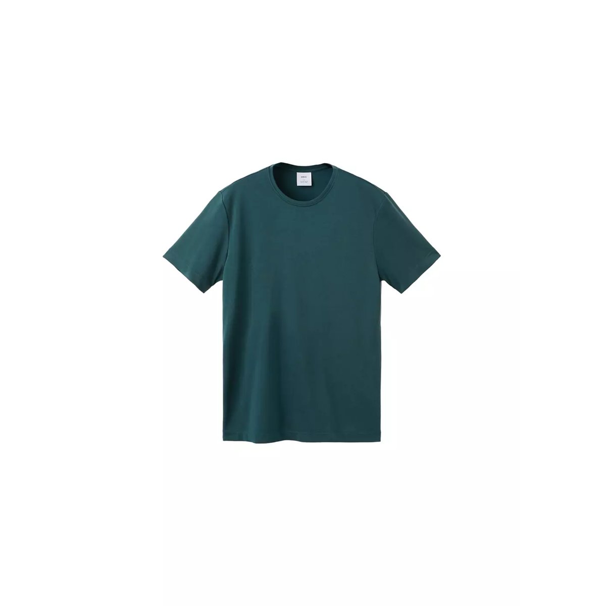 T-shirt slim-fit manches courtes vert foncé, MANGO MAN