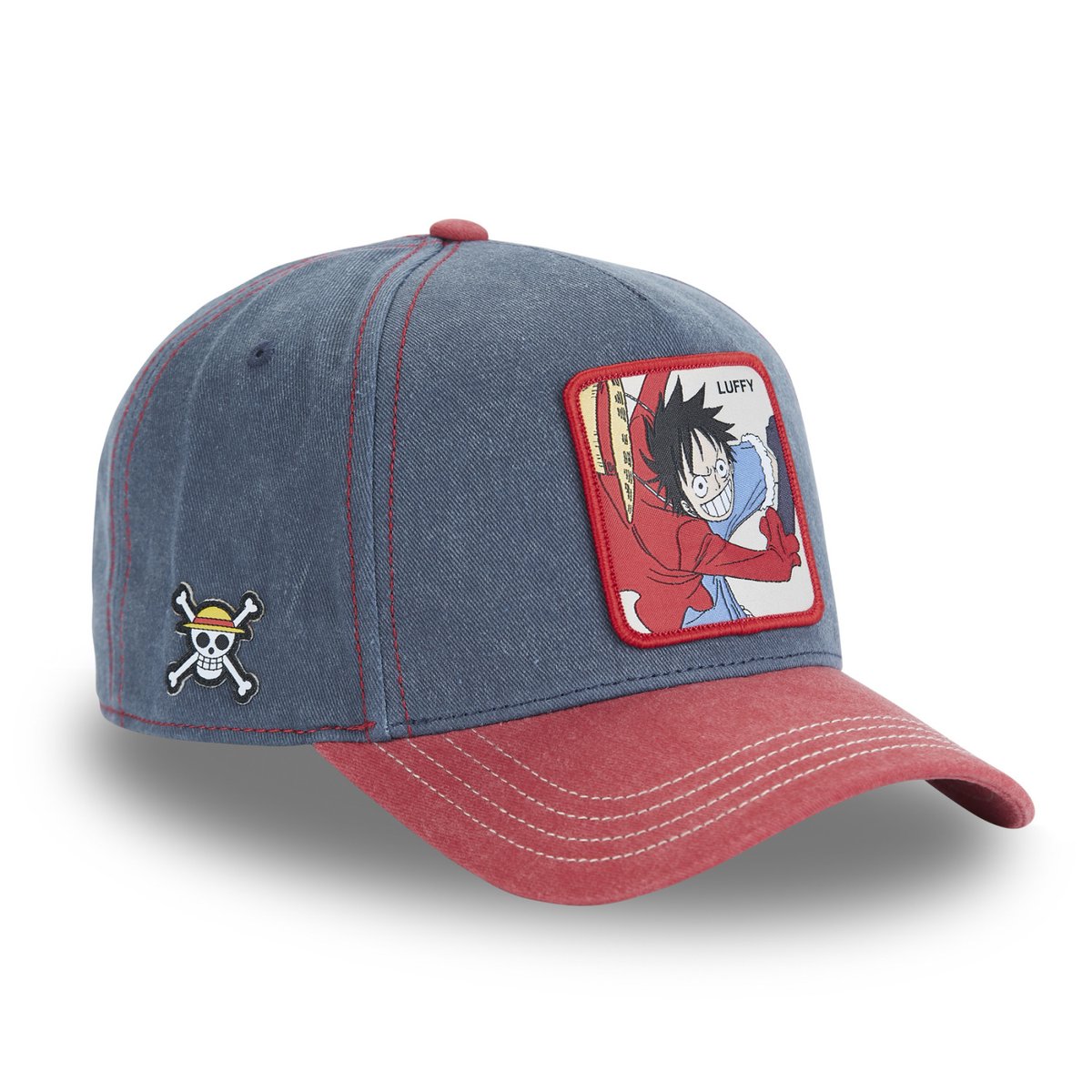 Casquette One Piece Luffy bleu/rouge, CAPSLAB