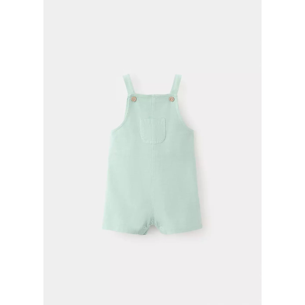 Salopette 100 % coton avec poche vert d´eau, MANGO BABY