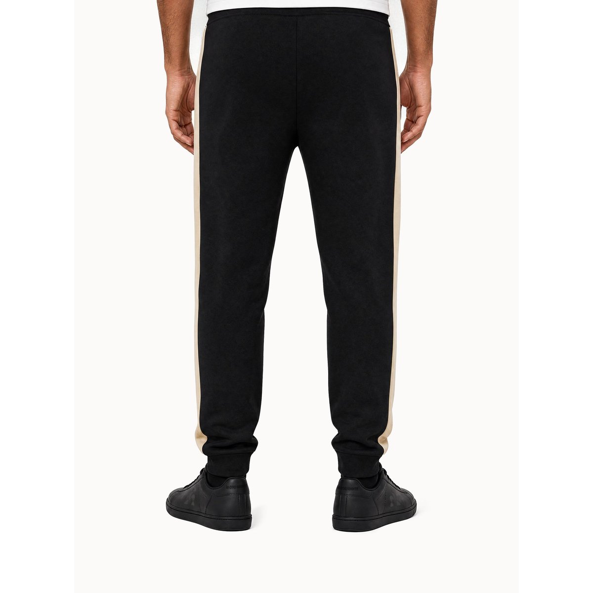 Pantalon en double face avec bandes côtés contrastées NOEL black/safari, LE COQ SPORTIF