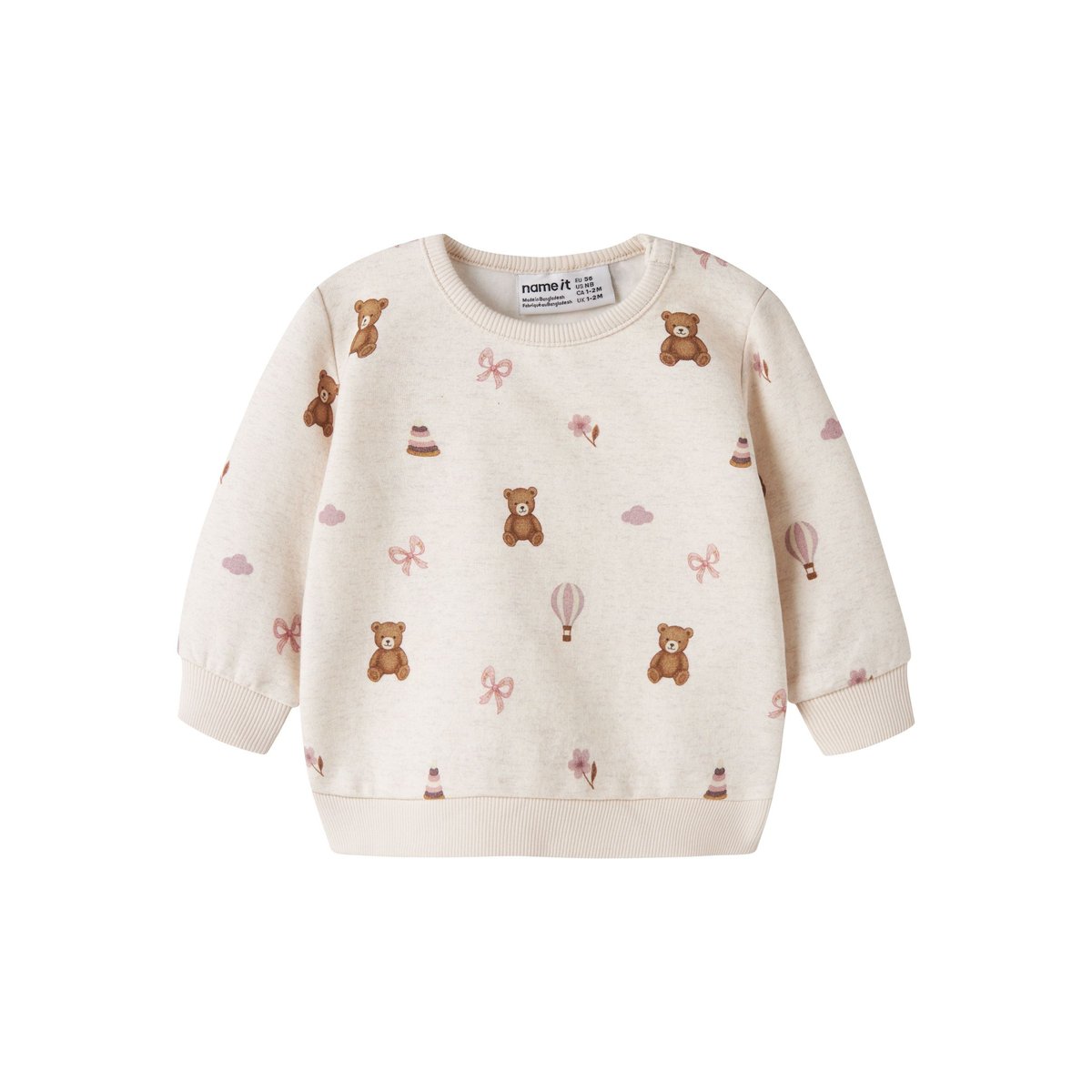 Sweat-Shirt blanc - peyote melange1, NAME IT