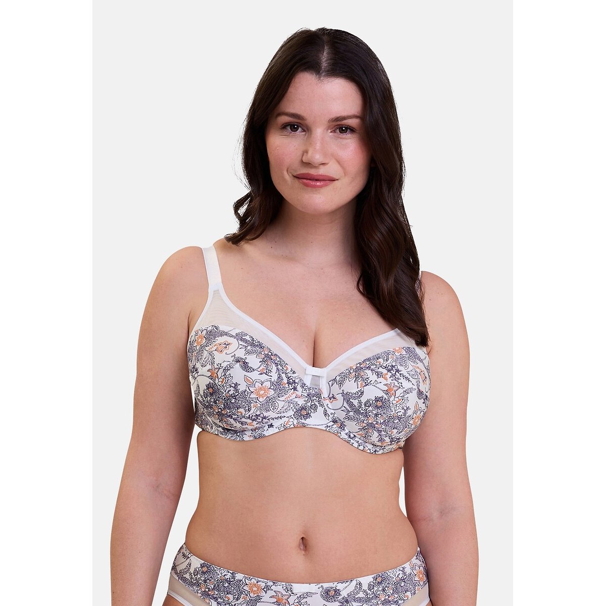 Soutien-gorge emboitant armatures Complice imprimé bleu/orange, SANS COMPLEXE