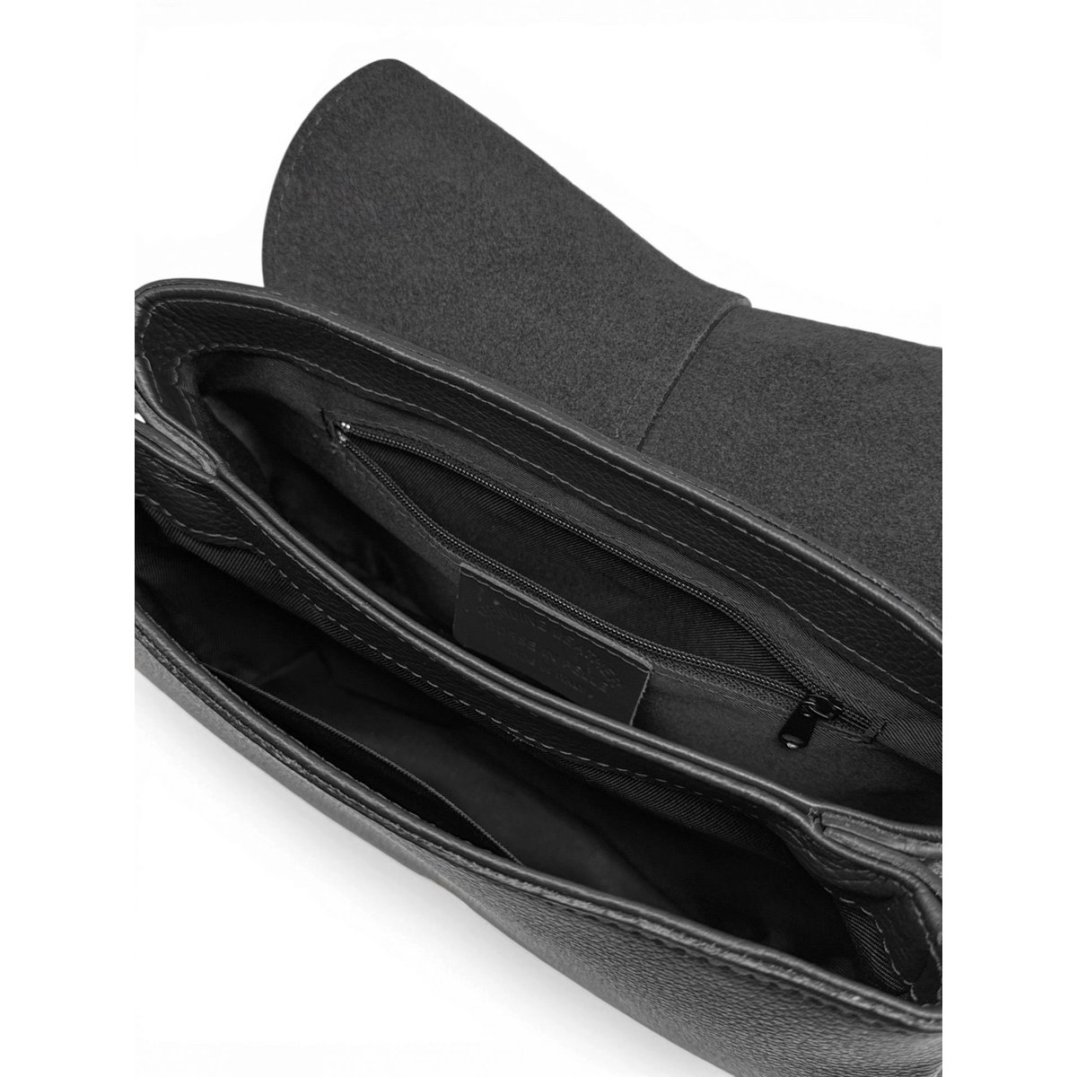 Sac à main en cuir grainé LOUIE noir, OH MY BAG