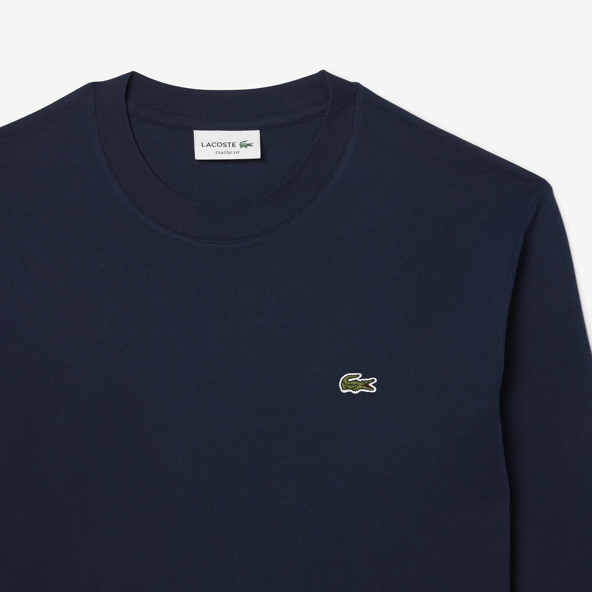 Cotton Long Sleeve T-Shirt navy, LACOSTE