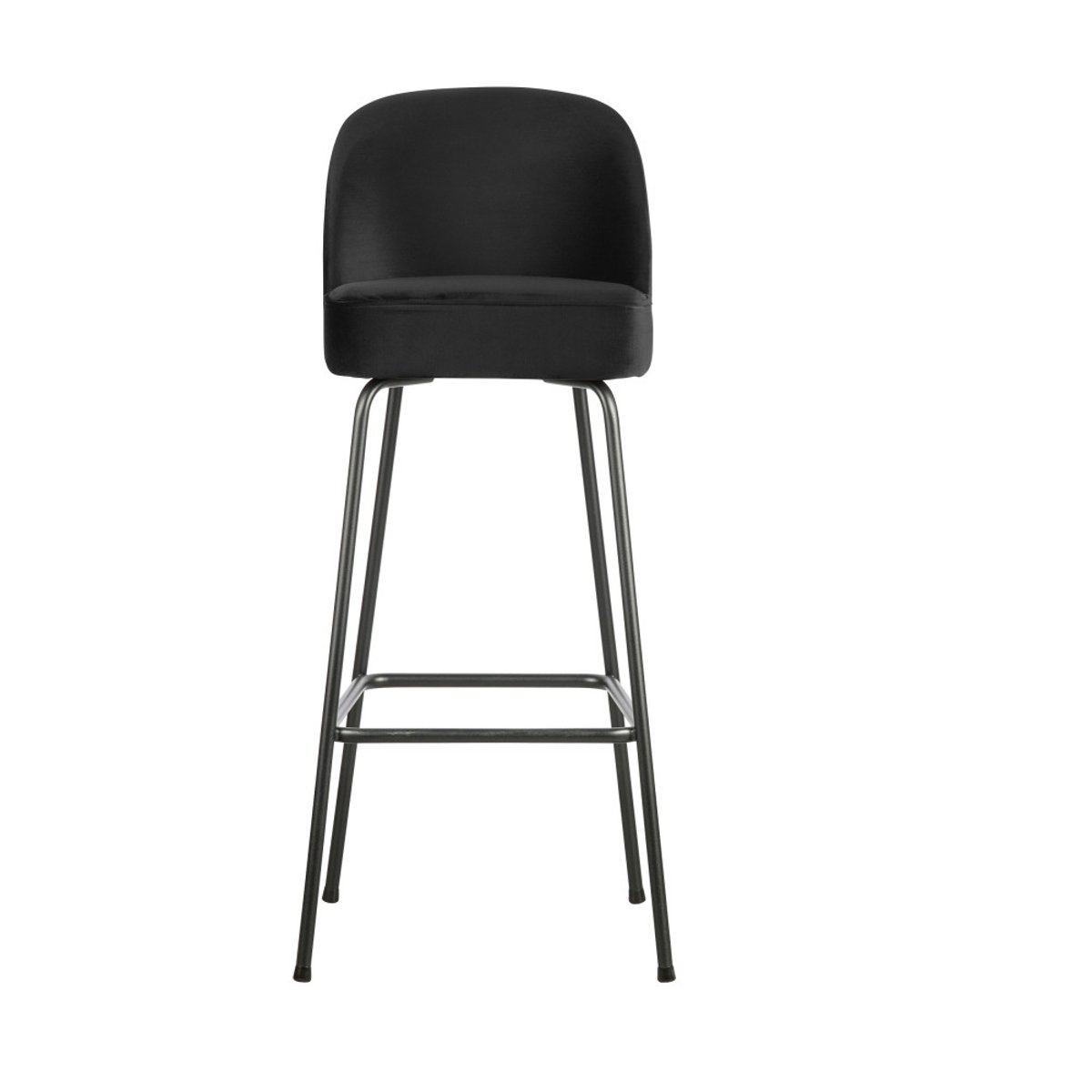 Tabouret de bar en velours 80cm - VOGUE noir, BEPUREHOME