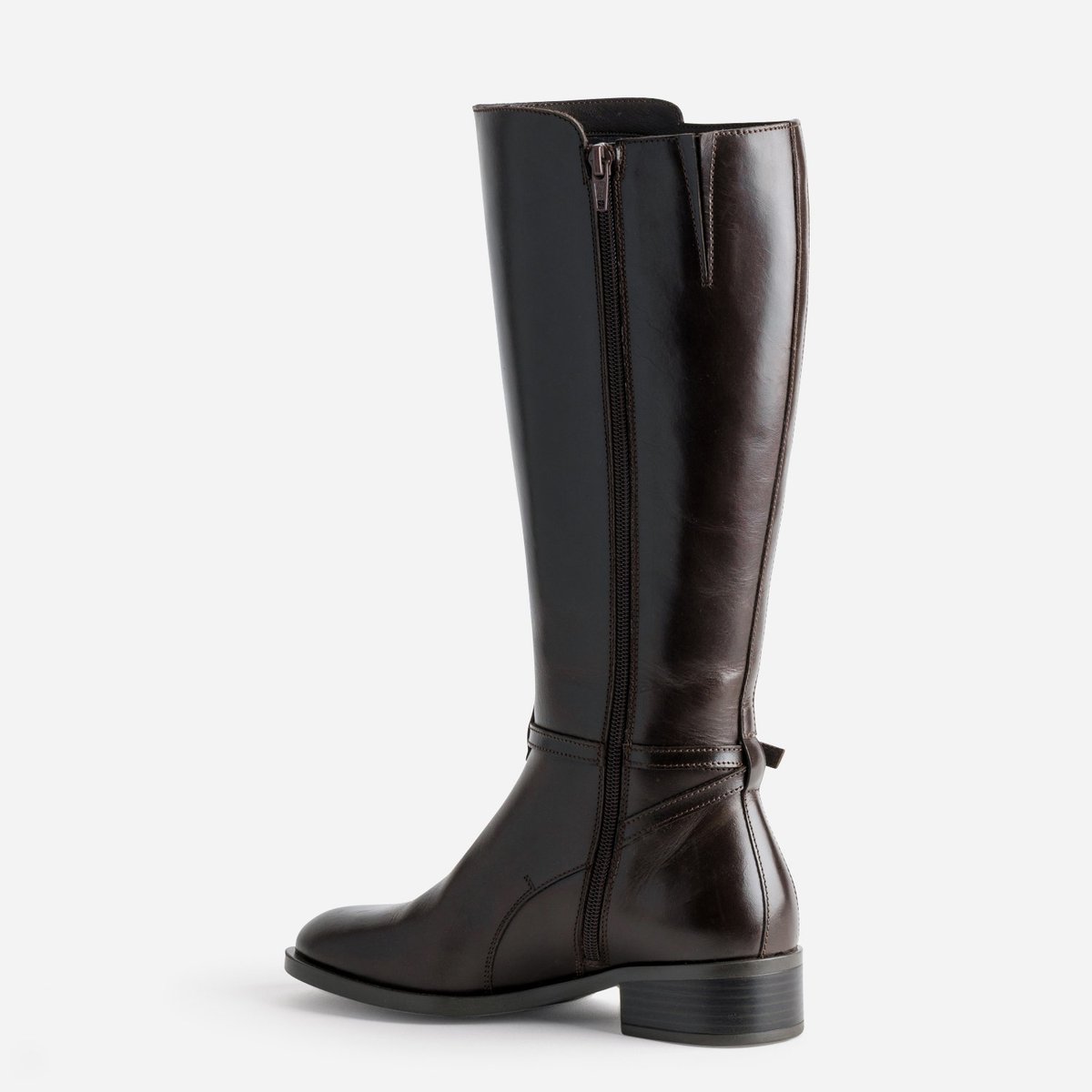 Botte Plate en cuir CLOTILDE chocolat, ERAM