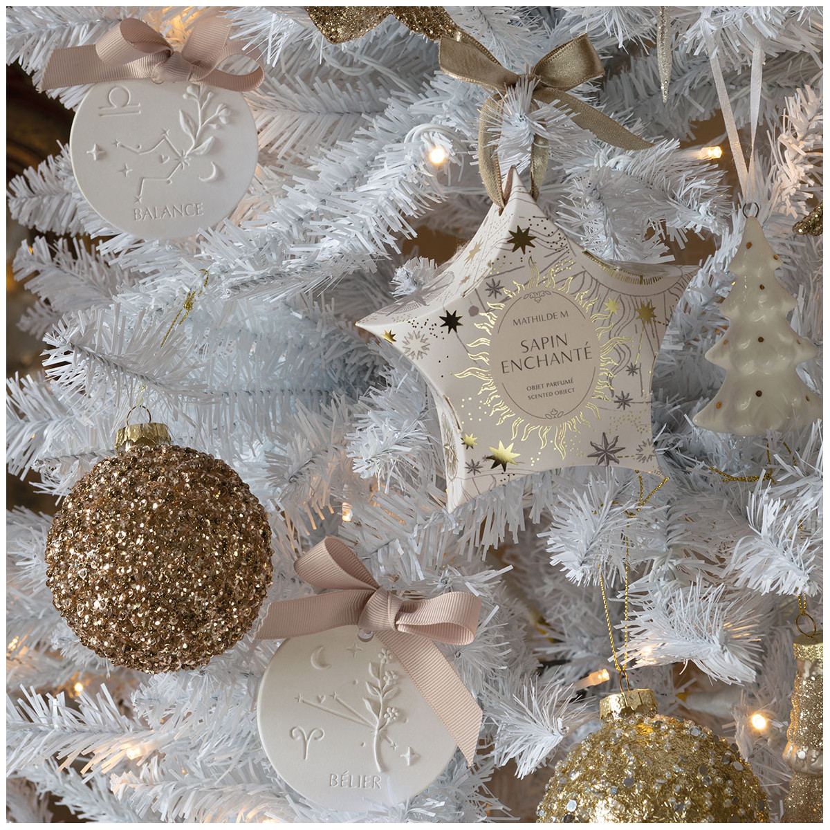 Décor parfumé Astral Bélier - Vanille Dorée blanc, MATHILDE M