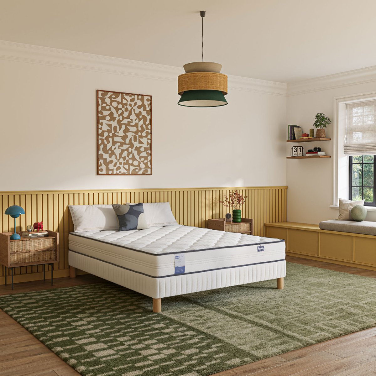Matelas 100% ressorts, accueil ferme- FITNESS couleur unique, SIMMONS