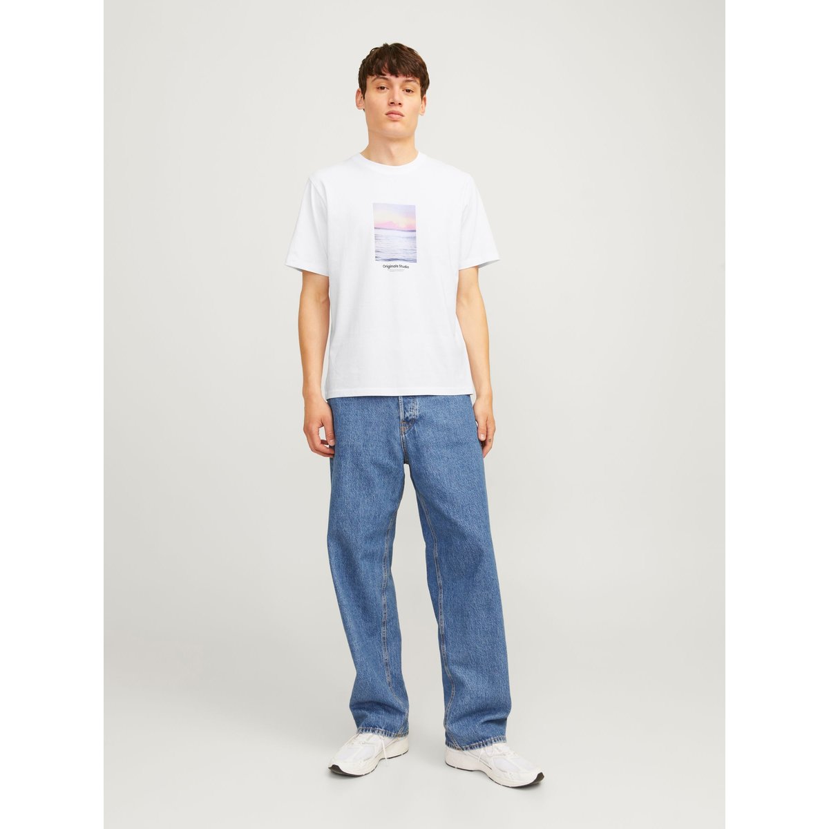 T-Shirt bright white 1, JACK & JONES