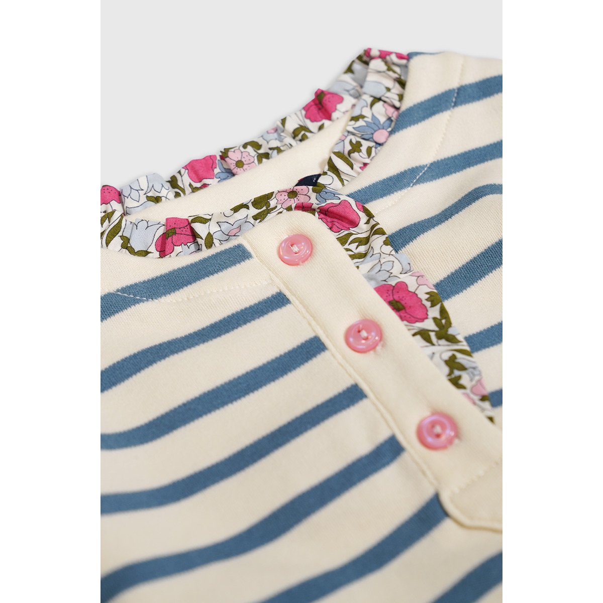 Marinière Liberty Baby - coton épais nature/ bluefin, ARMOR-LUX