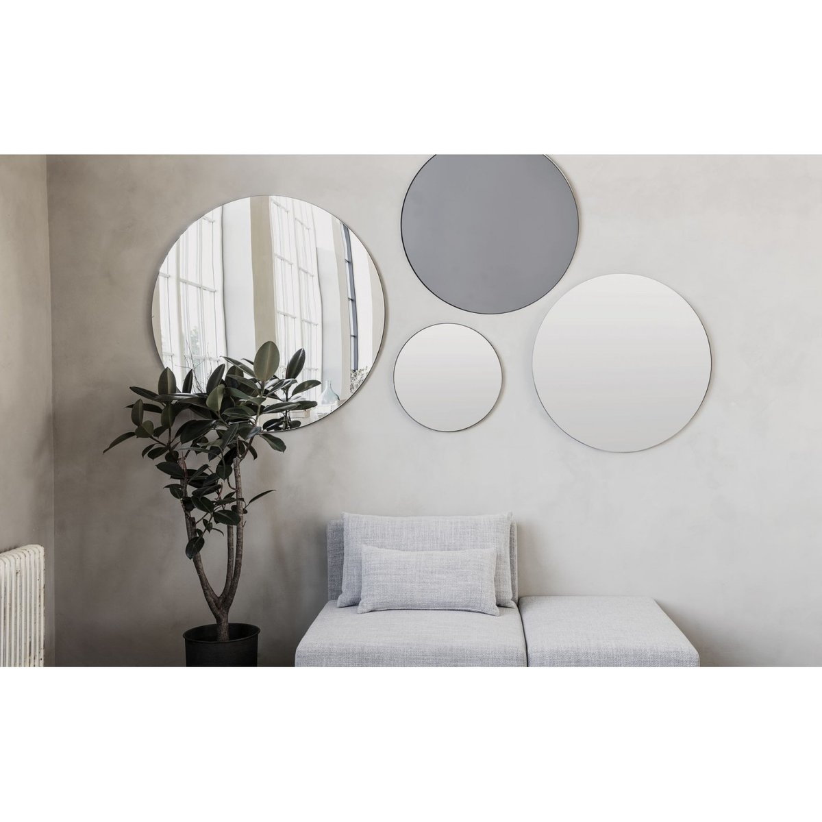 Miroir Rond Walls Clear Diam 110 cm transparent, HOUSE DOCTOR