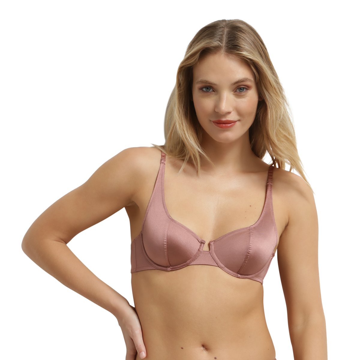 Soutien-gorge balconnet avec armatures Chocolove marron clair, DIM