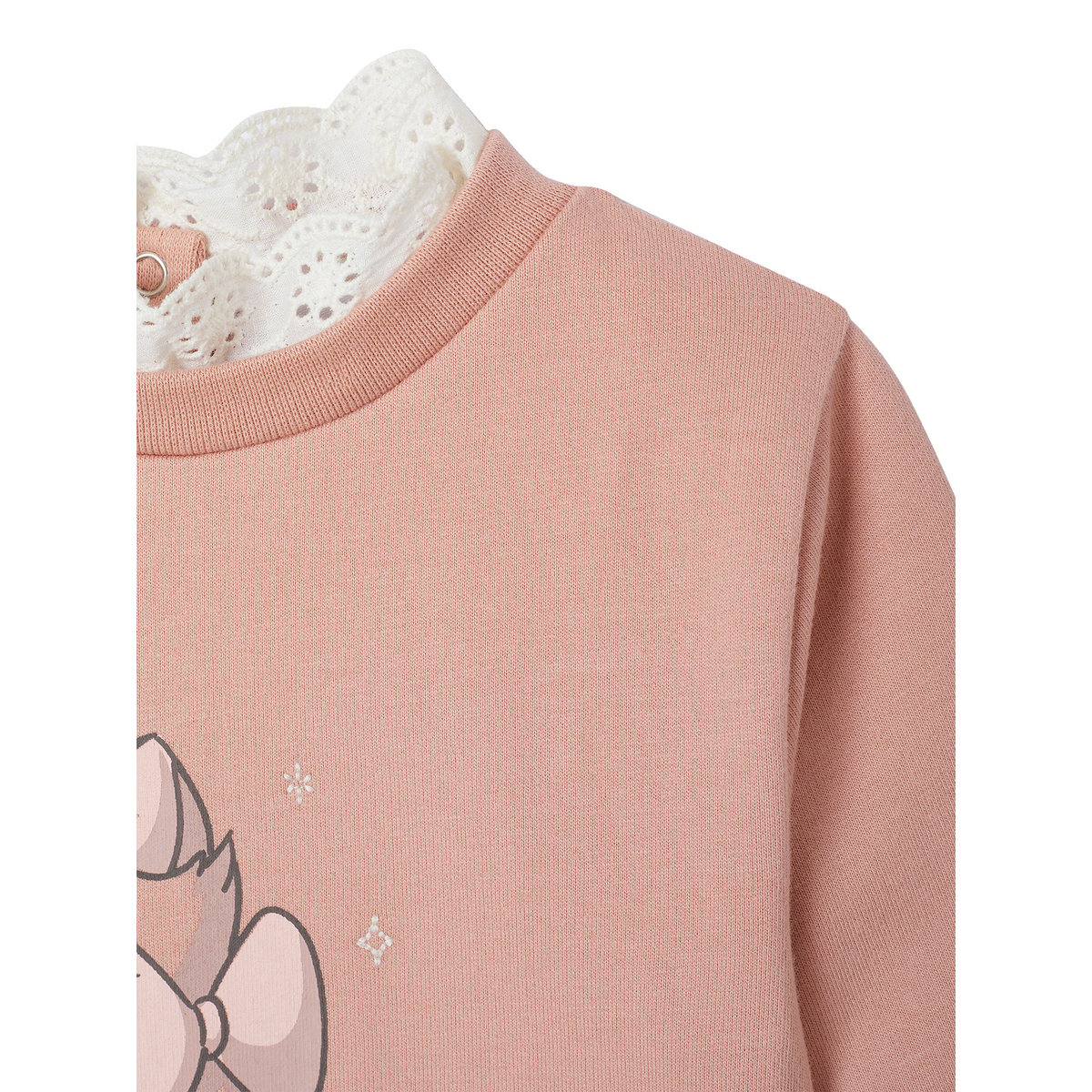 Sweat-shirt Disney Marie les Aristochats rose poudré, VERTBAUDET