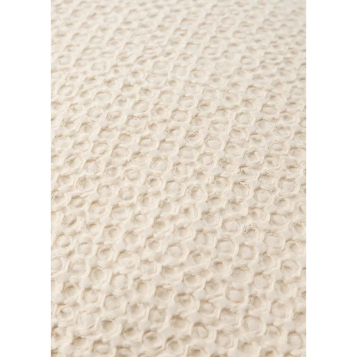 Lot de taies d’oreiller en coton gaufré garment-dyed 50 x 75 cm beige, MANGO HOME