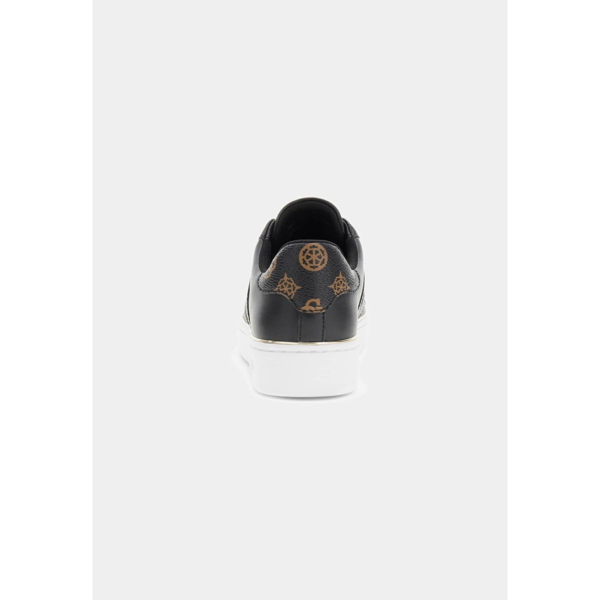 Baskets En Cuir Barlie Fux noir multi, GUESS