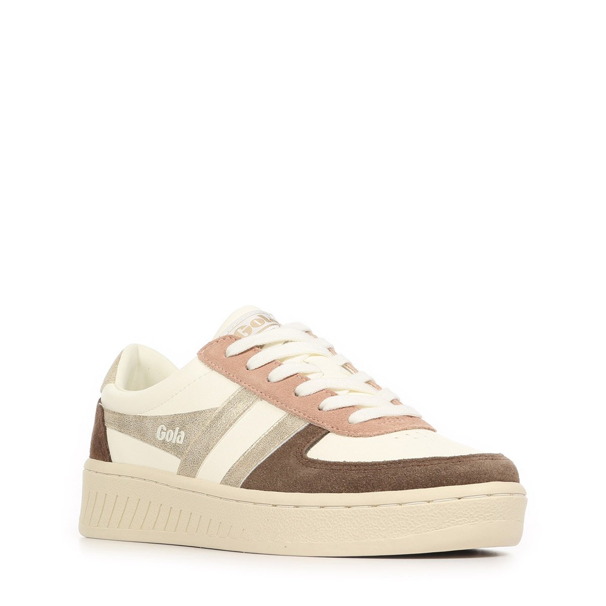 Baskets GRANDSLAM QUADRANT off white otter gold dark brown, GOLA