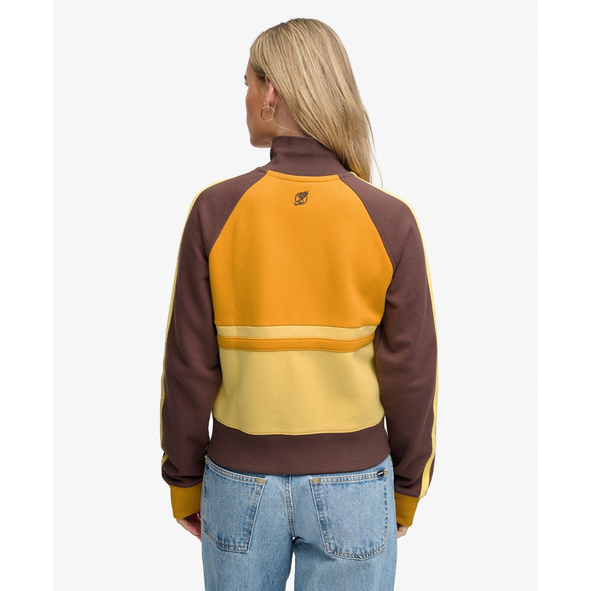 Veste de Survêtement Cult Coupe Décontractée brun café/jaune côtier, SUPERDRY