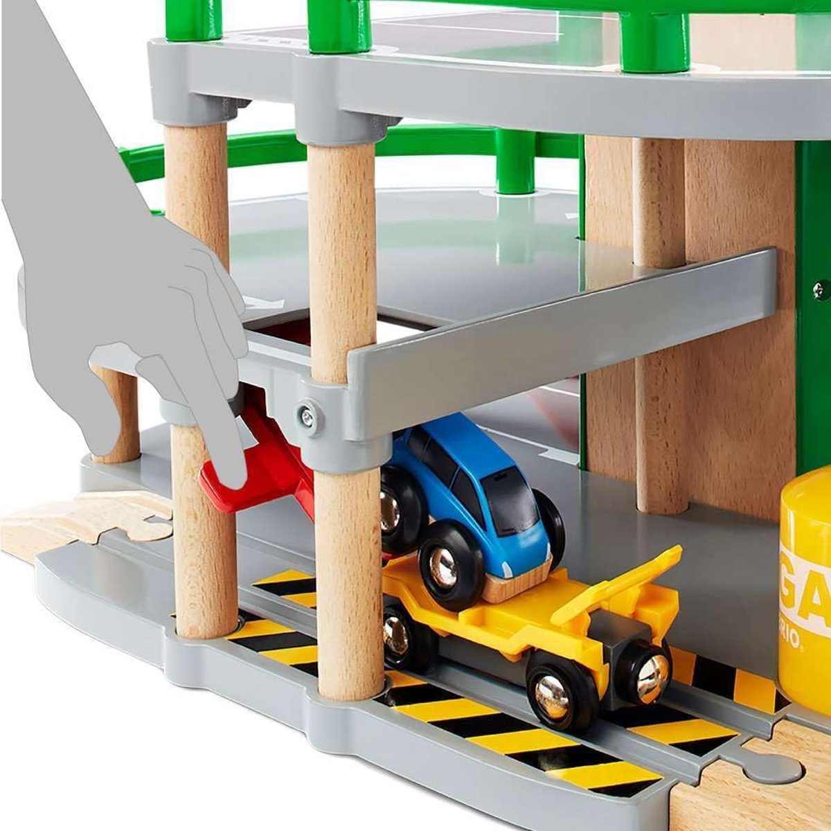 Garage rail et route vert, BRIO