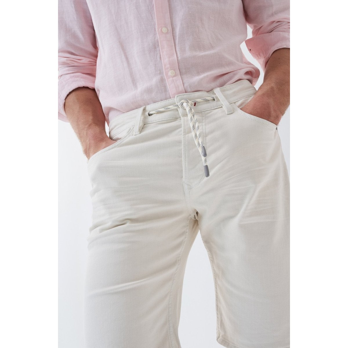 SHORT EN DENIM COLORÉ S-ACTIV ecru, SALSA JEANS