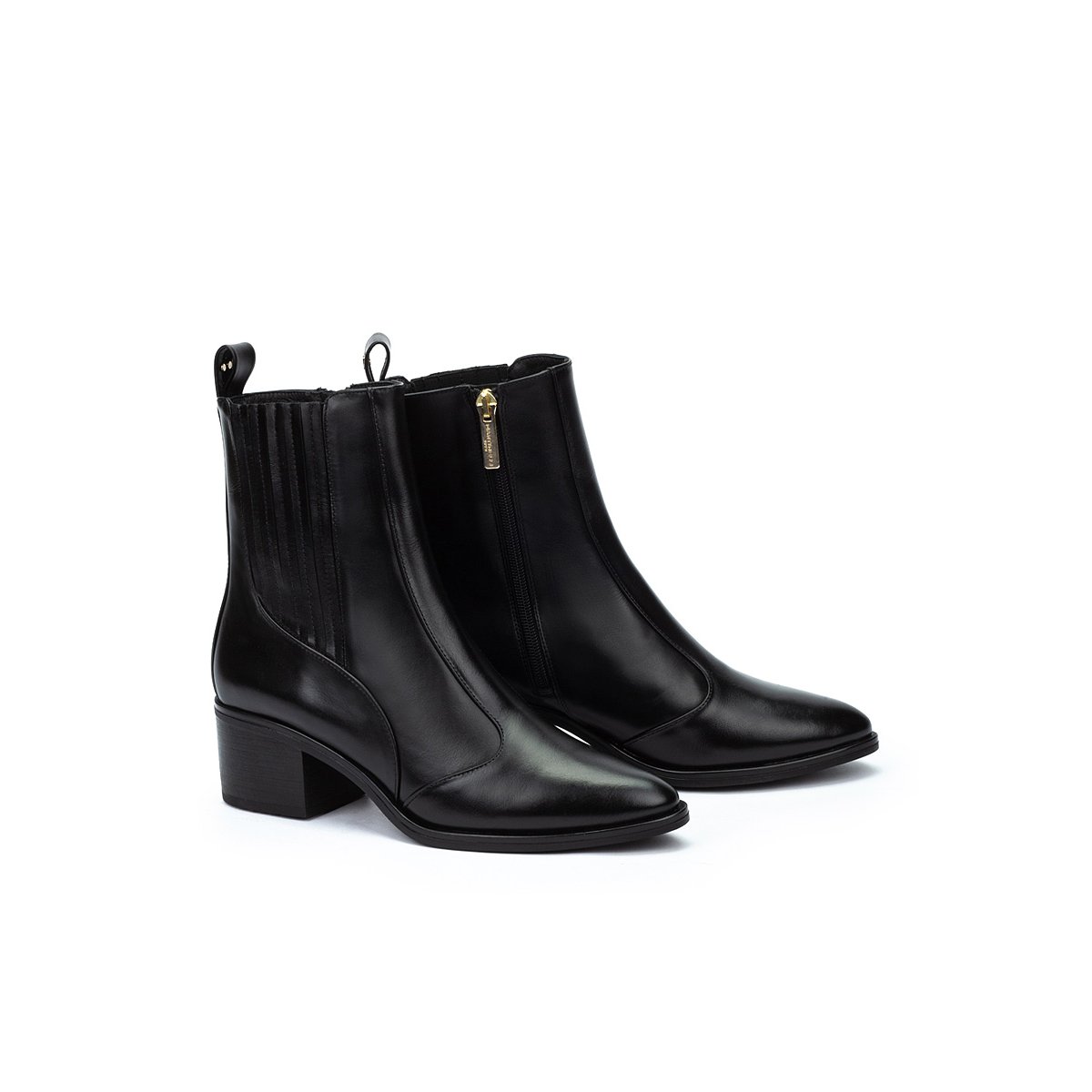 Bottines à talon cuir Zinnia black, MARTINELLI