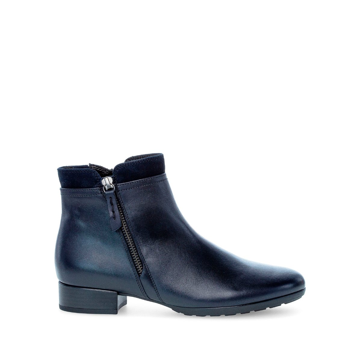 Bottines en cuir à talon décroché block marine, GABOR