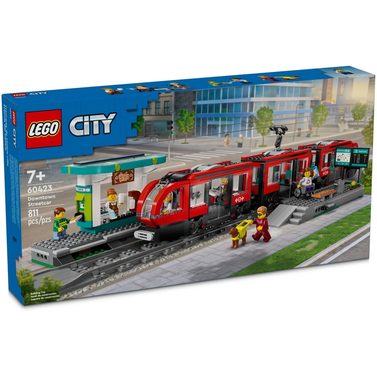 Le tramway et la station du centre-ville multicolore, LEGO
