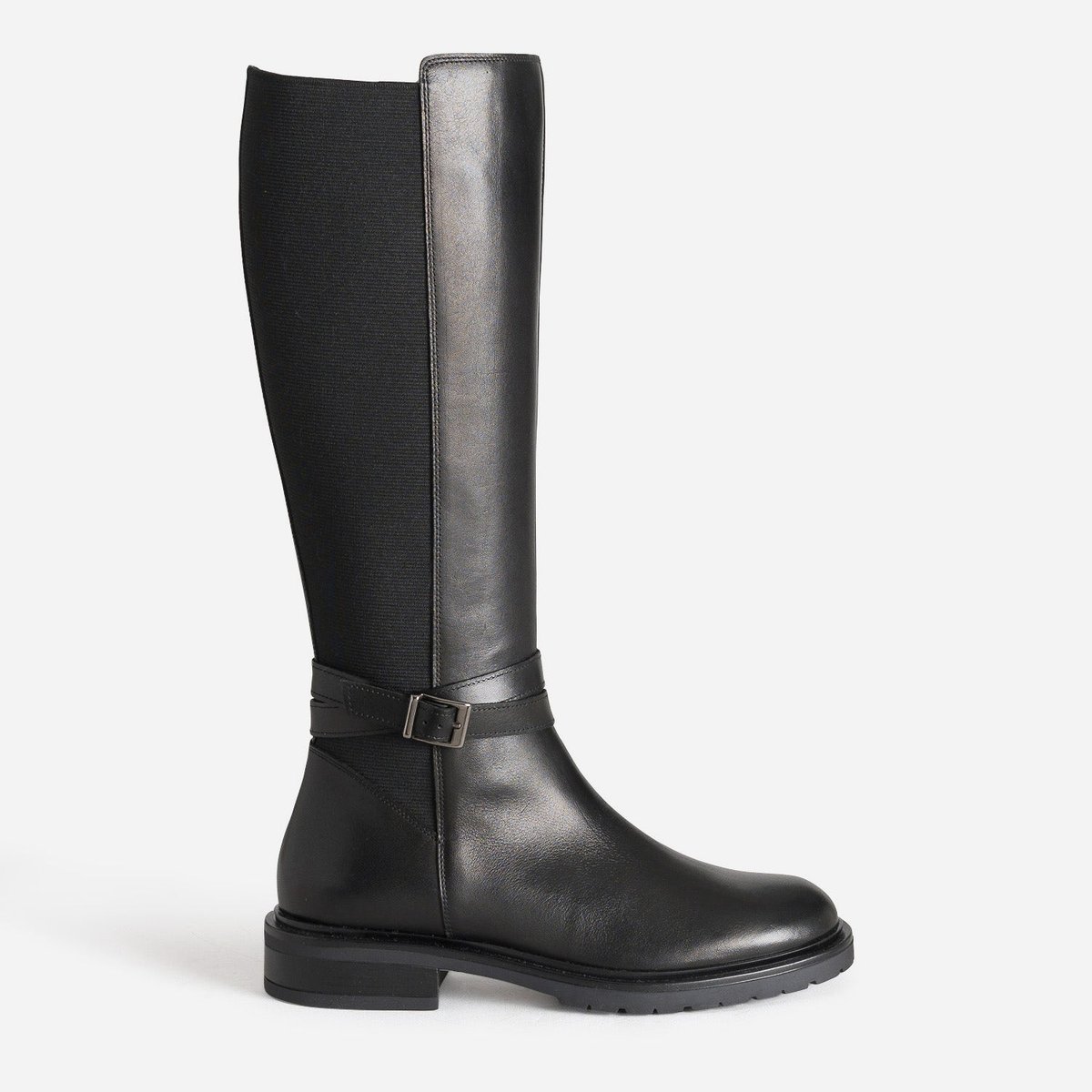 Botte Plate en cuir CAMILIA noir, ERAM