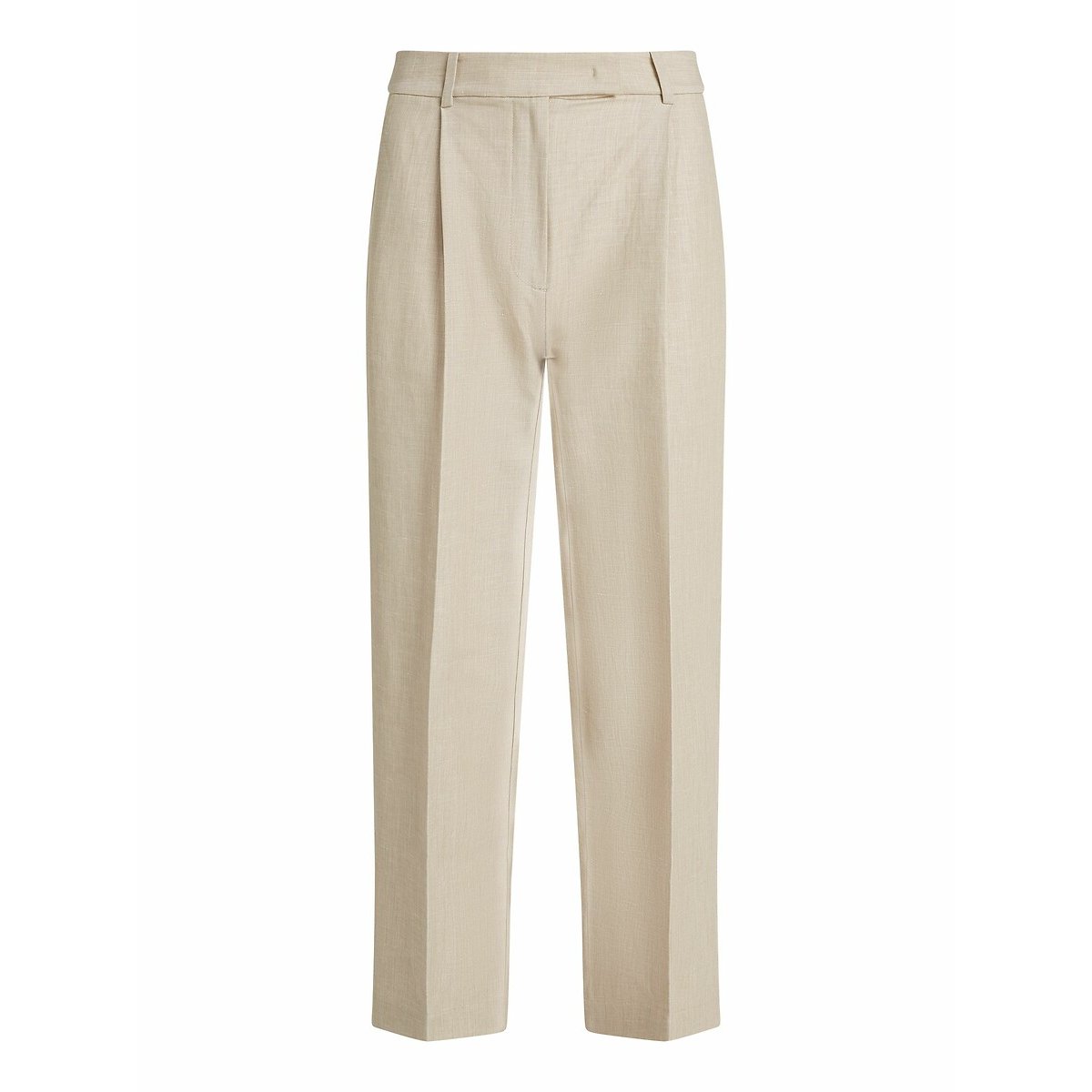 Ankle Grazer Trousers with Wide Leg beige, TOMMY HILFIGER