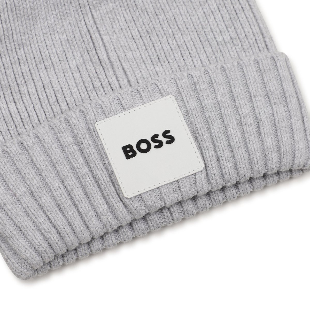 Bonnet en tricot gris chine, BOSS KIDSWEAR