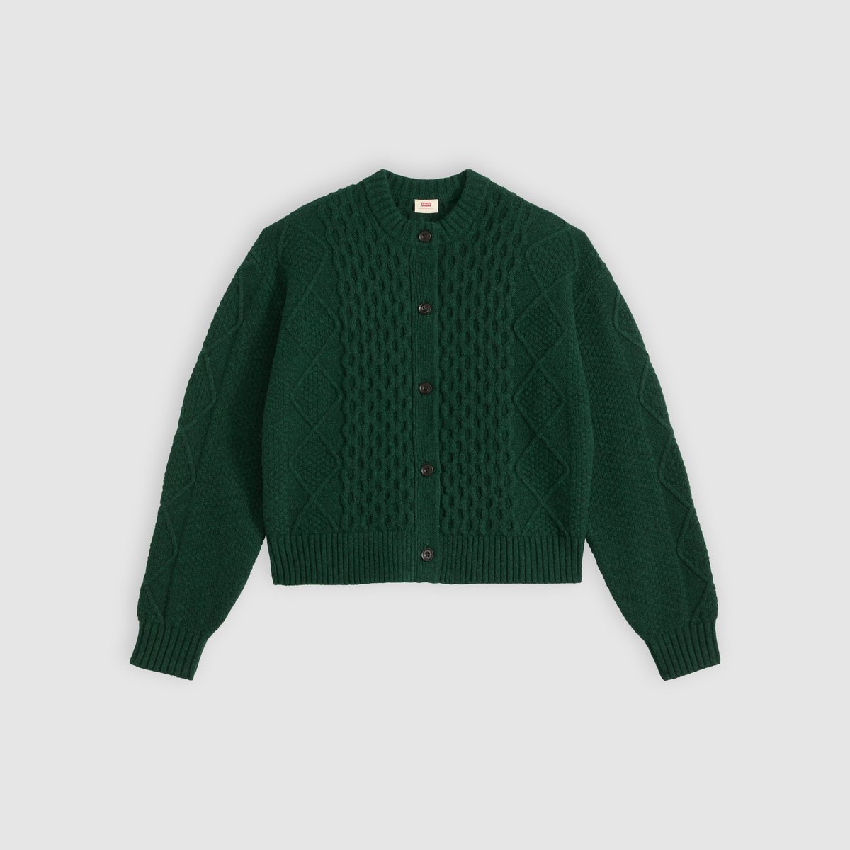 Cardigan col rond Charlotte vert - pine grove heather b0775 bros, LEVI'S