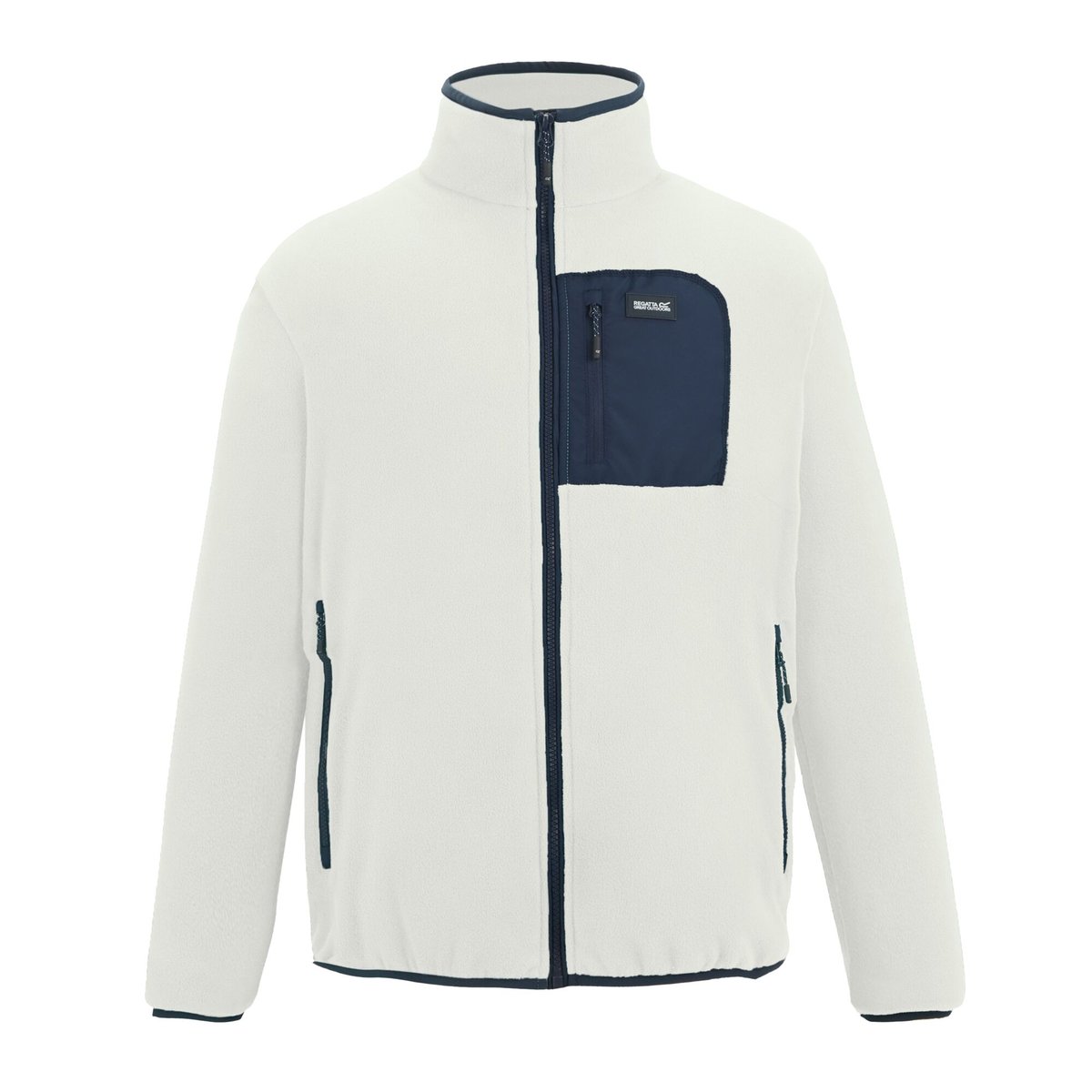 Veste polaire à col montant motif/style détail contrasté FRANKIE blanc / bleu marine, REGATTA